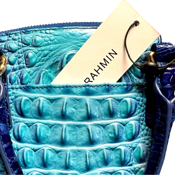 Brahmin NWT Large Blue Teal Duxbury Satche Affinity Ombré Melbourne Bag (P018) - Picture 4 of 12